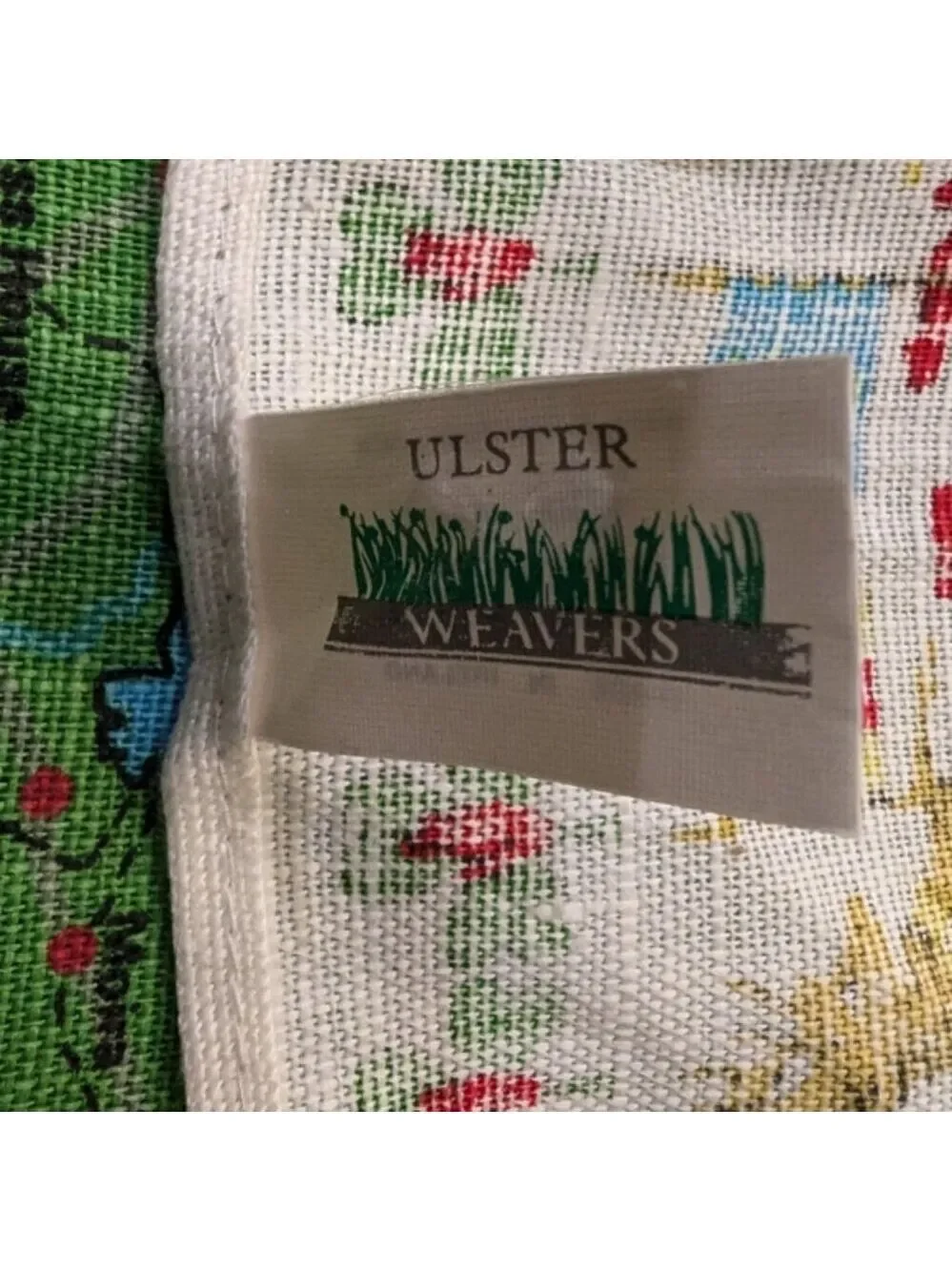 Vintage Ulster Irish Linen Tea Towel Wall Hanging Northern Ireland - IE